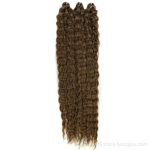 Soft Long Water Wave Crochet Hair Synthetic Goddess Braiding Hair Natural Wavy Ombre Blonde Hair Extensions